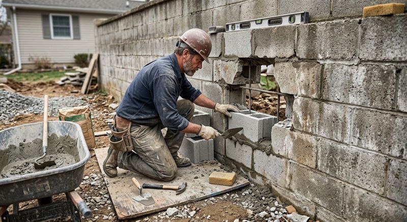 Cinder Block Wall Repair in Dillon, CO