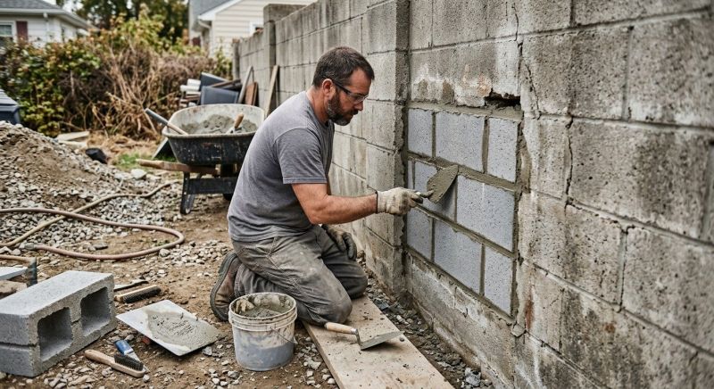 Cinder Block Wall Repair in Frisco, CO