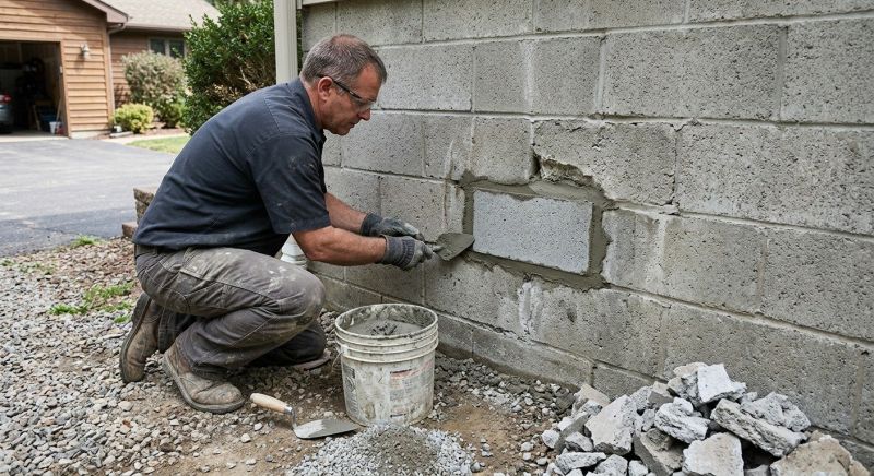 Cinder Block Wall Repair in Vail, CO