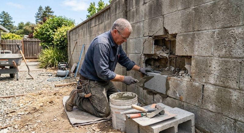 Cinder Block Wall Repair in Summit County, CO
