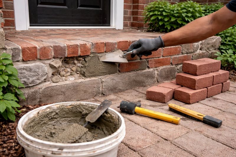Entryway Brick Repair in Vail, CO