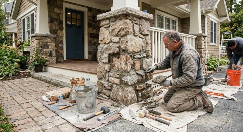 Stone Column Repair in Vail, CO