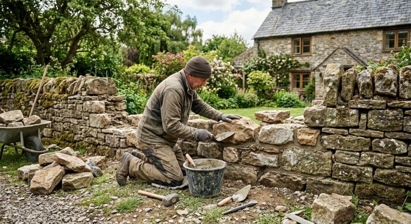 Stone Wall Repair in Summit County, CO